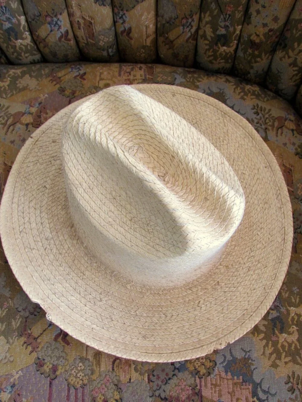 COWGIRL HAT & BANDANA, S, STAY-ON TYPE, BLONDE STRAW; TURQUOISE SCARF, FESTIVAL - Picture 8 of 8